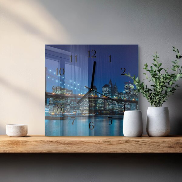 Skleněné hodiny na stěnu Horizont zskc-30x30-00178506