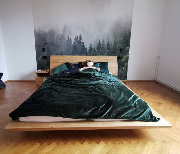 Postel Ray z masivního dřeva Buk 120x200