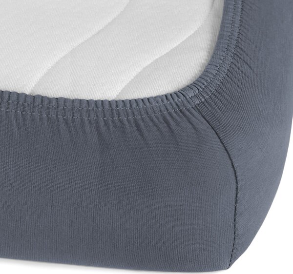 Dětské jersey napínací prostěradlo do postýlky JR-029 Antracitově šedé 60 x 120 x 10 cm - do postýlky