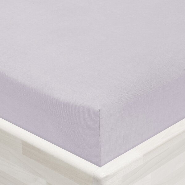 Dětské jersey napínací prostěradlo do postýlky JR-028 Světle šedé 60 x 120 x 10 cm - do postýlky