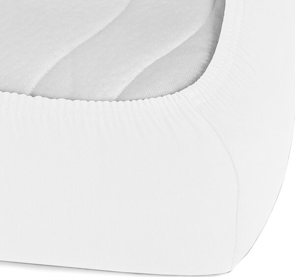 Dětské jersey napínací prostěradlo do postýlky JR-031 Bílé 60 x 120 x 10 cm - do postýlky