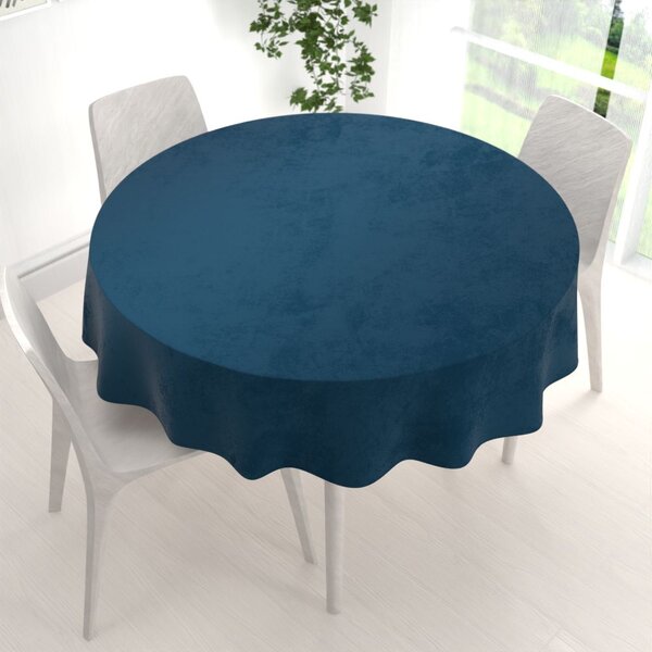 Biante Sametový kulatý ubrus Velvet Premium SVP-028 Petrolejově modrý Ø 50 cm