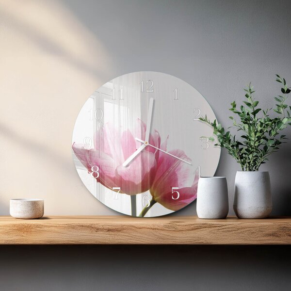 Skleněné hodiny na stěnu Tulipány zsob-fi30-00080103