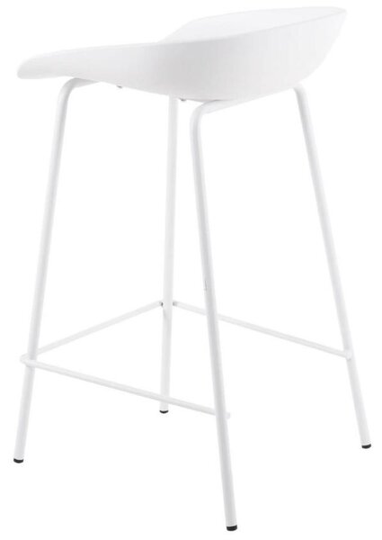 Bílá plastová barová židle Somcasa Netta 74 cm