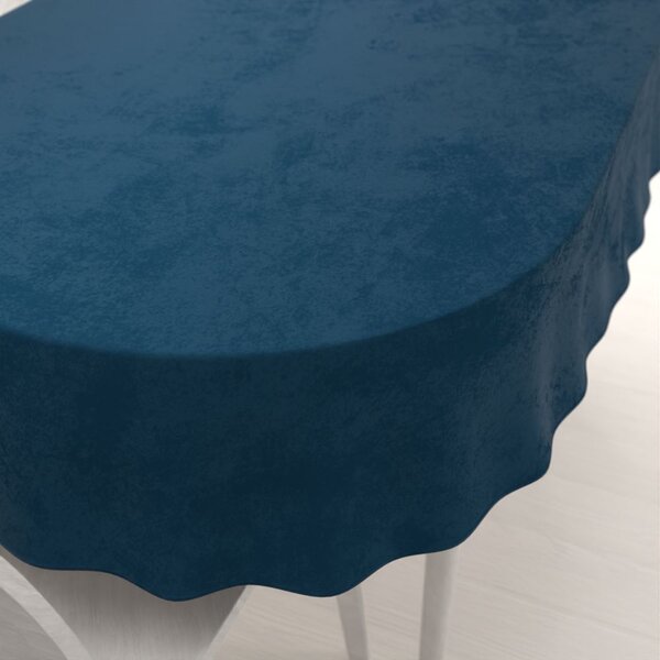 Biante Sametový oválný ubrus Velvet Premium SVP-028 Petrolejově modrý 50x100 cm