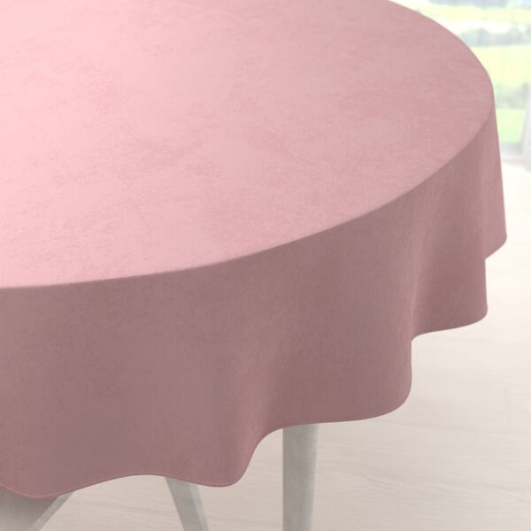 Biante Sametový kulatý ubrus Velvet Premium SVP-033 Starorůžový Ø 100 cm