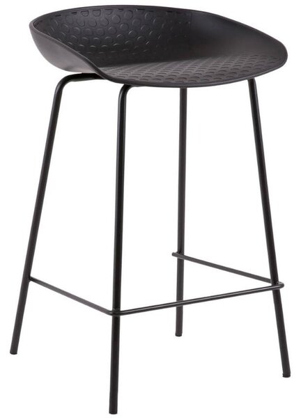 Černá plastová barová židle Somcasa Netta 74 cm