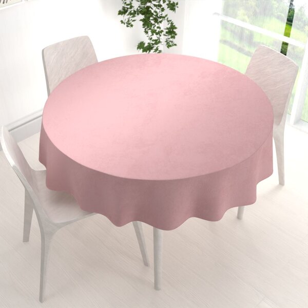 Biante Sametový kulatý ubrus Velvet Premium SVP-033 Starorůžový Ø 100 cm