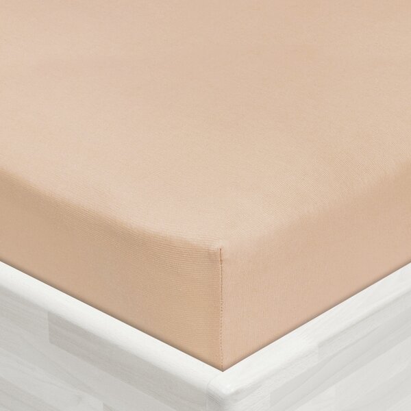Dětské jersey napínací prostěradlo do postýlky JR-033 Béžové 60 x 120 x 10 cm - do postýlky