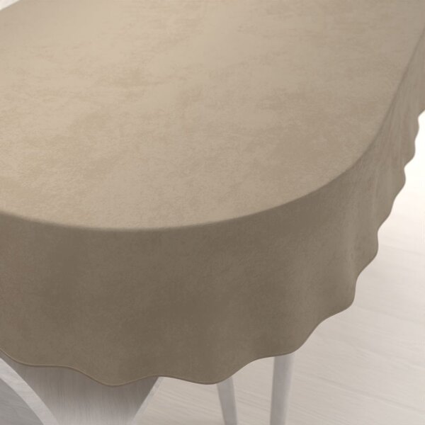Biante Sametový oválný ubrus Velvet Premium SVP-030 Šedobéžový 50x100 cm