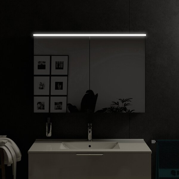 Zrcadlová skříňka SOLO s LED osvětlením - 100 cm - 2 dvířka - možnost volby barvy