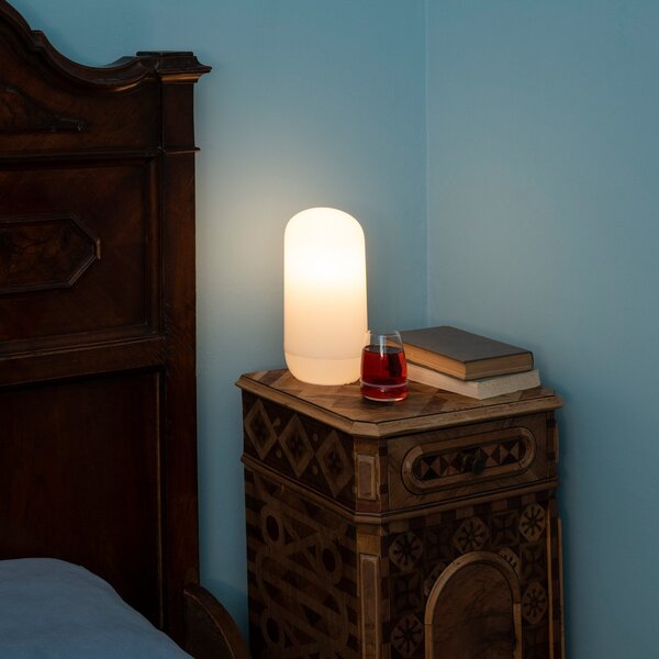Stolní lampa Artemide, Gople, Bílá, Obývací pokoj, Plast, Design
