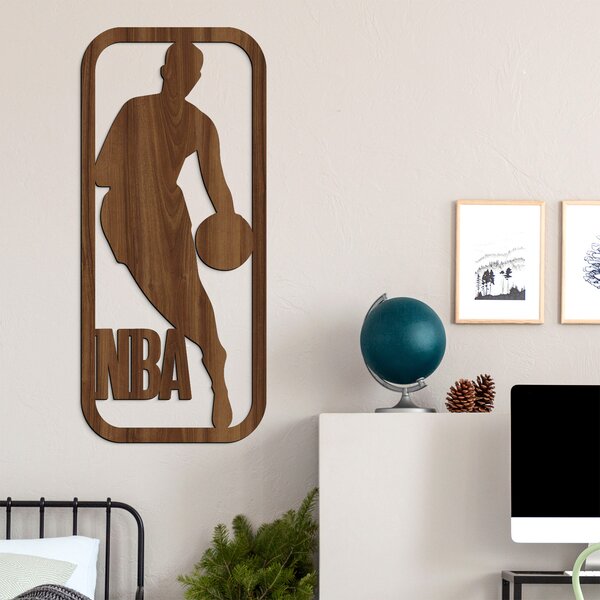 DUBLEZ | Dřevěný obraz - Logo NBA | Obraz