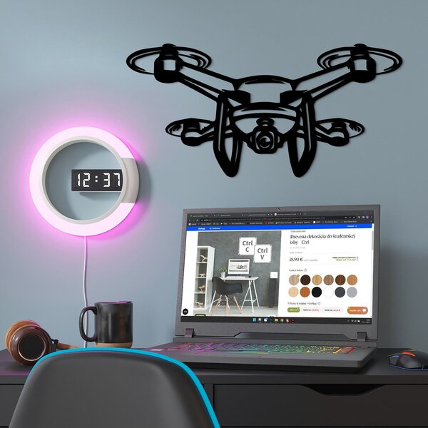 DUBLEZ | Vyřezávaný 3D obraz - Dron | Obraz