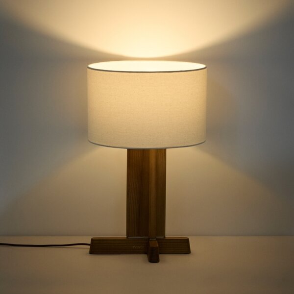 Kave Home Dřevěná stolní lampa Niani