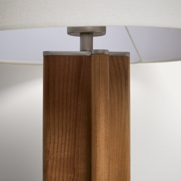 Kave Home Dřevěná stolní lampa Niani