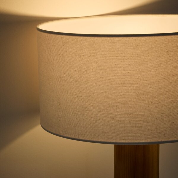 Kave Home Dřevěná stolní lampa Niani