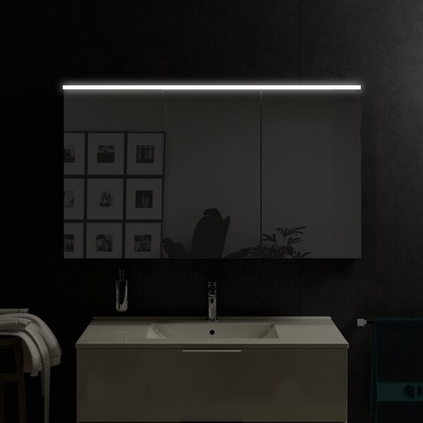 Zrcadlová skříňka SOLO s LED osvětlením - 120 cm - 3 dveře - možnost volby barvy