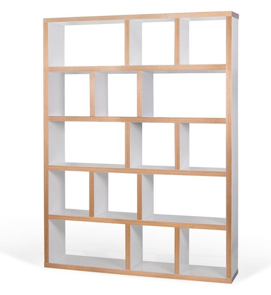Knihovna v bílo-přírodní barvě 150x198 cm Berlin – TemaHome