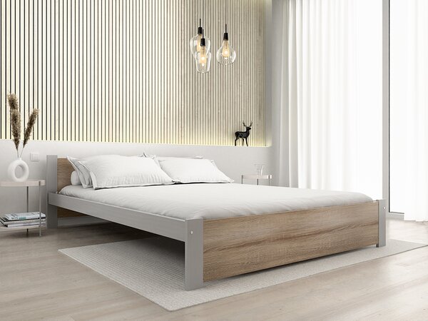 Postel IKAROS 160 x 200 cm, dub sonoma/šedá