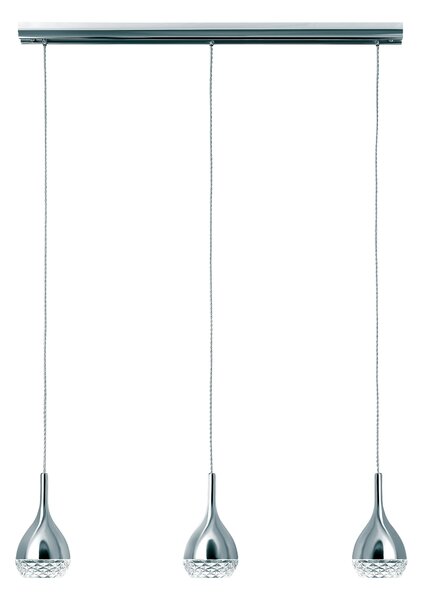Mantra 5161 5161 Khalifa, závěsné svítidlo, 3X8W GU10, chrom, šířka 90cm