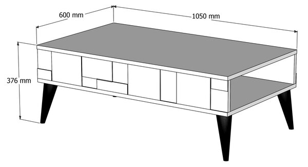 Konferenční stolek Madryt (Ořech + Antracit)