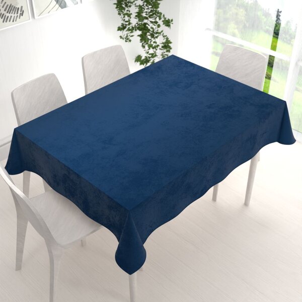 Biante Sametový obdélníkový ubrus Velvet Premium SVP-029 Námořnická modrá 50x100 cm