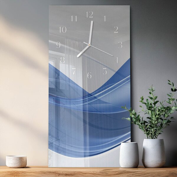 Skleněné hodiny vertikální Abstraktní čáry zsppb-30x60-00079598