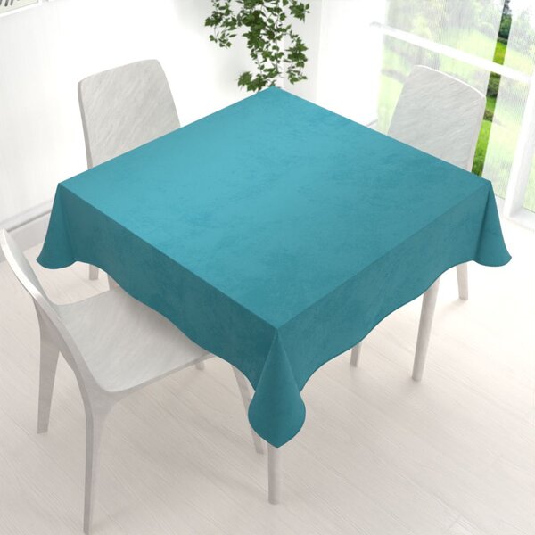 Biante Sametový čtvercový ubrus Velvet Premium SVP-035 Tyrkysově modrý 40x40 cm