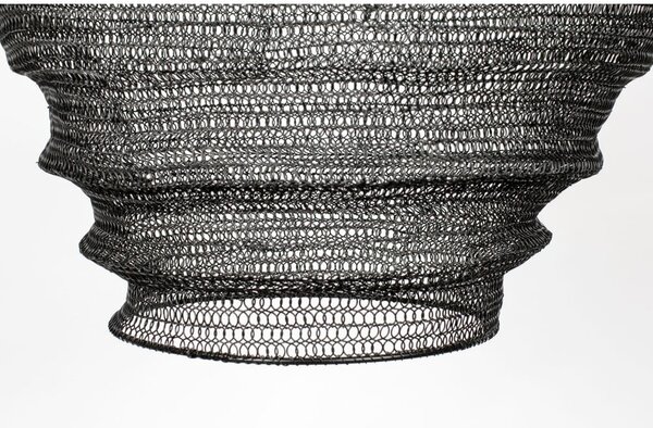 Černé závěsné svítidlo White Label Lena, ø 48 cm