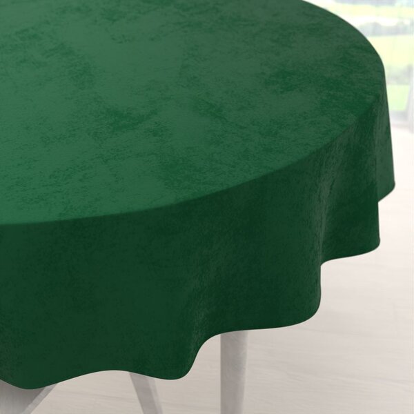 Biante Sametový kulatý ubrus Velvet Premium SVP-032 Zelený Ø 110 cm