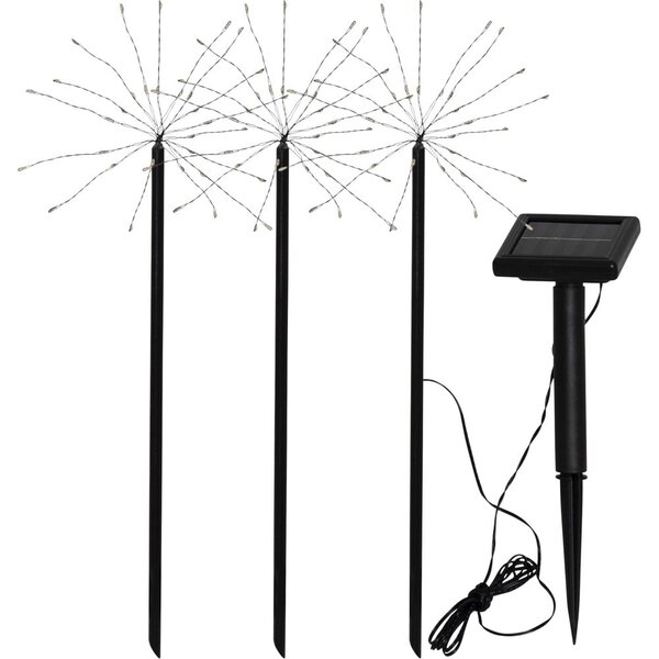 LED zapichovací solární venkovní svítidla v sadě 3 ks (výška 40 cm) Firework – Star Trading