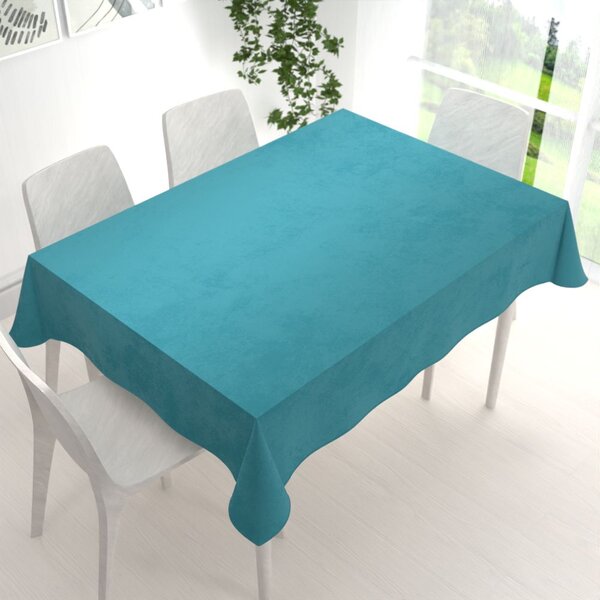 Biante Sametový obdélníkový ubrus Velvet Premium SVP-035 Tyrkysově modrý 50x100 cm