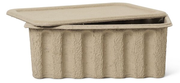 Úložný box s víkem Paper Pulp Large – set 2 ks