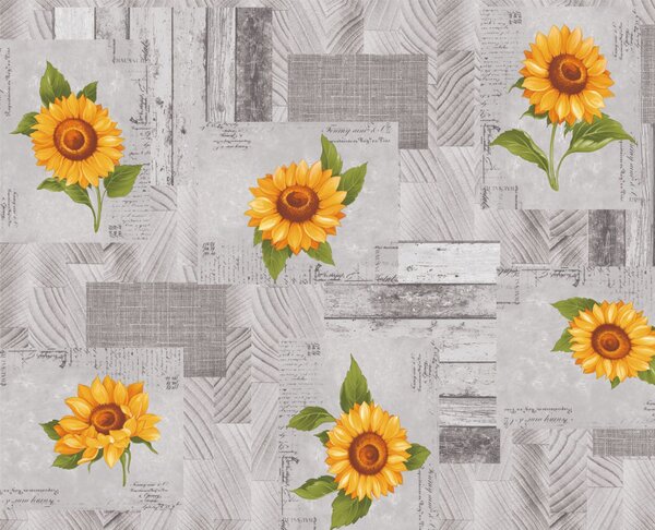 Ubrus PVC Mirella 163B - Slunečnice 140cm x 20m