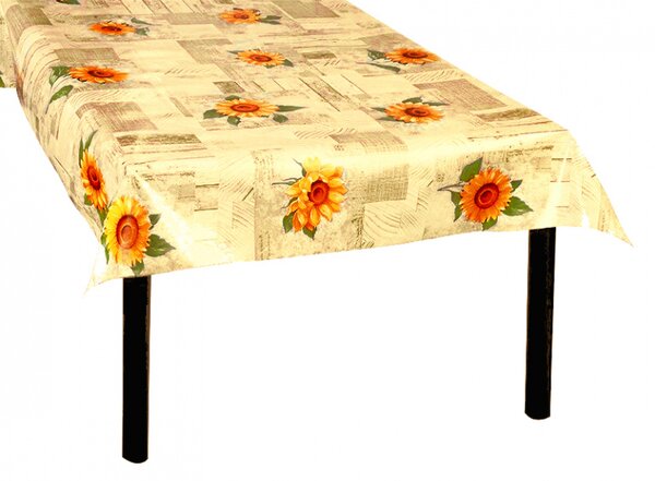 Ubrus PVC Mirella 163A - Slunečnice 140cm x 20m