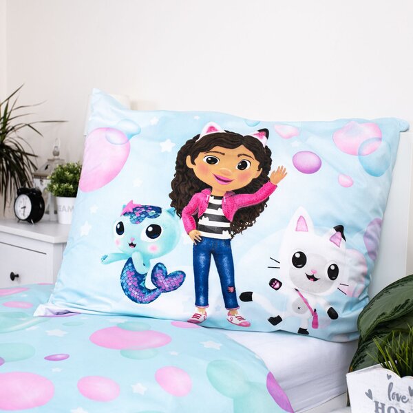 Jerry Fabrics Povlečení z mikrovlákna 140x200 + 70x90 cm - Gabby's Dollhouse "bubbles"