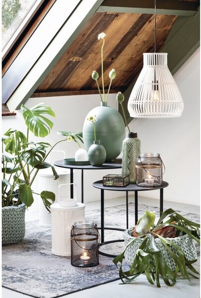 Skleněná šperkovnice s bronzovým antik lemem Alexandra antique - 14*14*5,5 cm - Light & Living