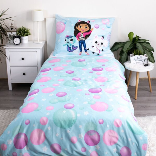 Jerry Fabrics Povlečení z mikrovlákna 140x200 + 70x90 cm - Gabby's Dollhouse "bubbles"