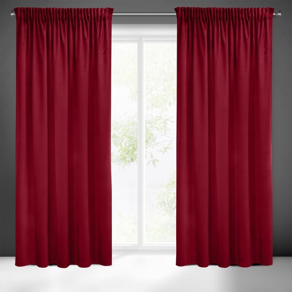 ZATEMŇOVACÍ ZÁVĚS NA PÁSCE PIERRE CARDIN SIBEL 140 X 270 CM BORDOVÁ
