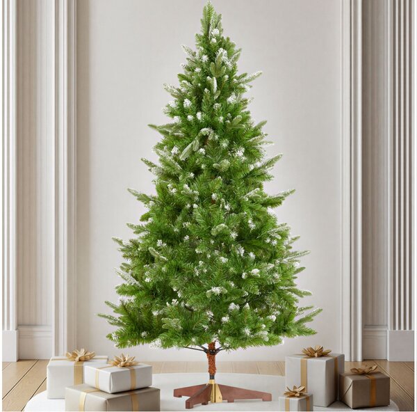 Tectake Umělý vánoční stromek Blitzen, 180 cm, vstřikované jehly - zelená