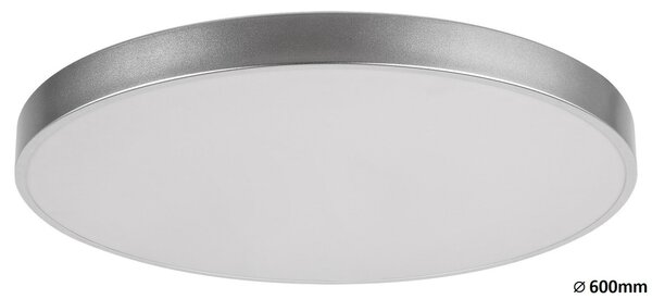 Rabalux 3317 LED stropní svítidlo Tesia 1x60W | 5000lm | 3000-6000K - stmívatelné, dálkové ovládání, časovač, noční režím, hvězdný efekt, stříbrná, bílá