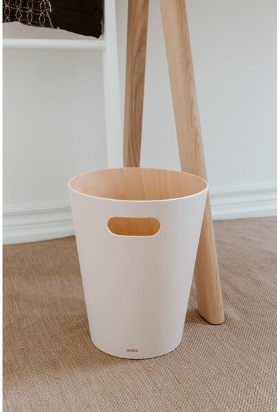 Béžový kancelářský odpadkový koš 7,5 l Woodrow – Umbra