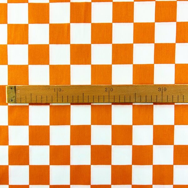 Ervi bavlna š.155 cm - kostka oranžová, metráž