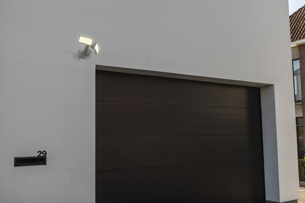 Lutec 7632201053 LED venkovní nástěnný reflektor se senzorem Arc 1x19W | 1200lm | 5000K | IP54 - 2 nastavitelné hlavy
