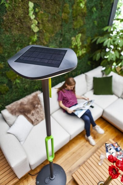 Lutec 6910802335 LED venkovní přenosná solární lampa Poppy 1x8W | 500lm | 3000K | IP54 - nevšední design, bluetooth reproduktor