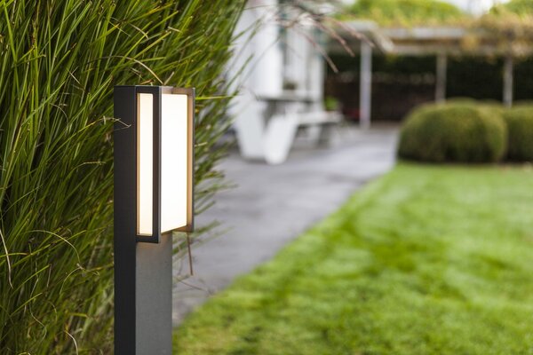 Lutec 7193001118 LED venkovní stojací lampa Qubo 1x18W | 1100lm | 3000K | IP54