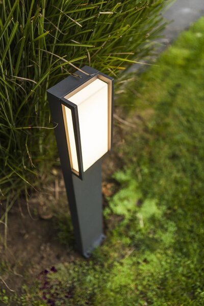 Lutec 7193001118 LED venkovní stojací lampa Qubo 1x18W | 1100lm | 3000K | IP54