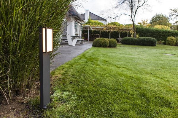 Lutec 7193001118 LED venkovní stojací lampa Qubo 1x18W | 1100lm | 3000K | IP54