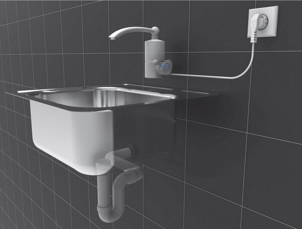 Fala - Baterie umyvadlová s elektrickým ohřívačem vody (20cm) TO-75932